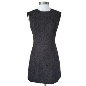 Armani Exchange Black Boucle Sleeveless Mini Dress Size 4 Work Party